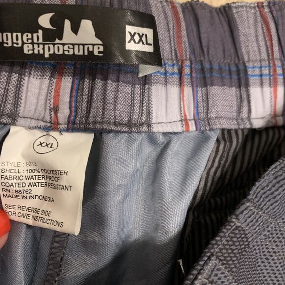 Rugged Exposure Mens Size XXL Outdoors Coated Water Resistant Grey Cargo Shorts - Picture 5 of 7